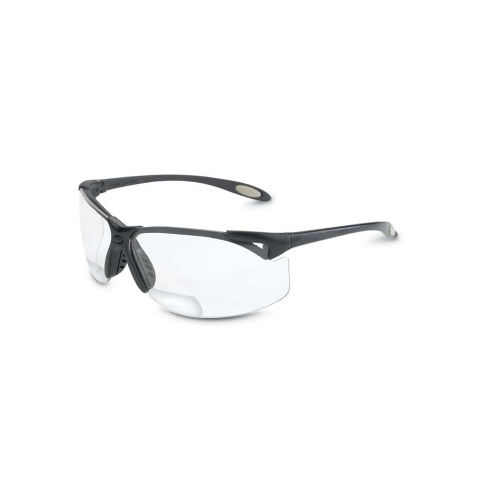 UVEX by Honeywell A962 Reader/Magnifier Series Black Frame, +2.5 Diopter TSR Gray Lens with Anti-Scratch Hardcoat One Size