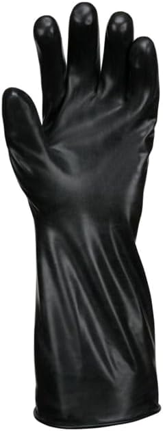 MCR SAFETY CP7 Butyl Rubber Chemical-Resistant Gloves, 7 Mil Smooth Finish, Gauntlet Rolled Cuff