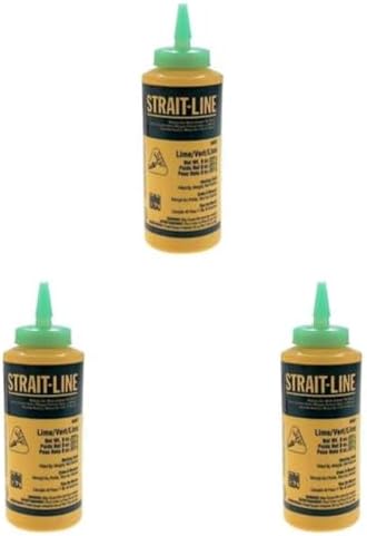 IRWIN Tools STRAIT-LINE 64907 High-Visibility Marking Chalk, 8-ounce, Green (64907) (Pack of 3)