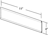 Azar Displays 199615 11-Inch Width by 4-Inch Height Adhesive Back Nameplate, 10-Pack