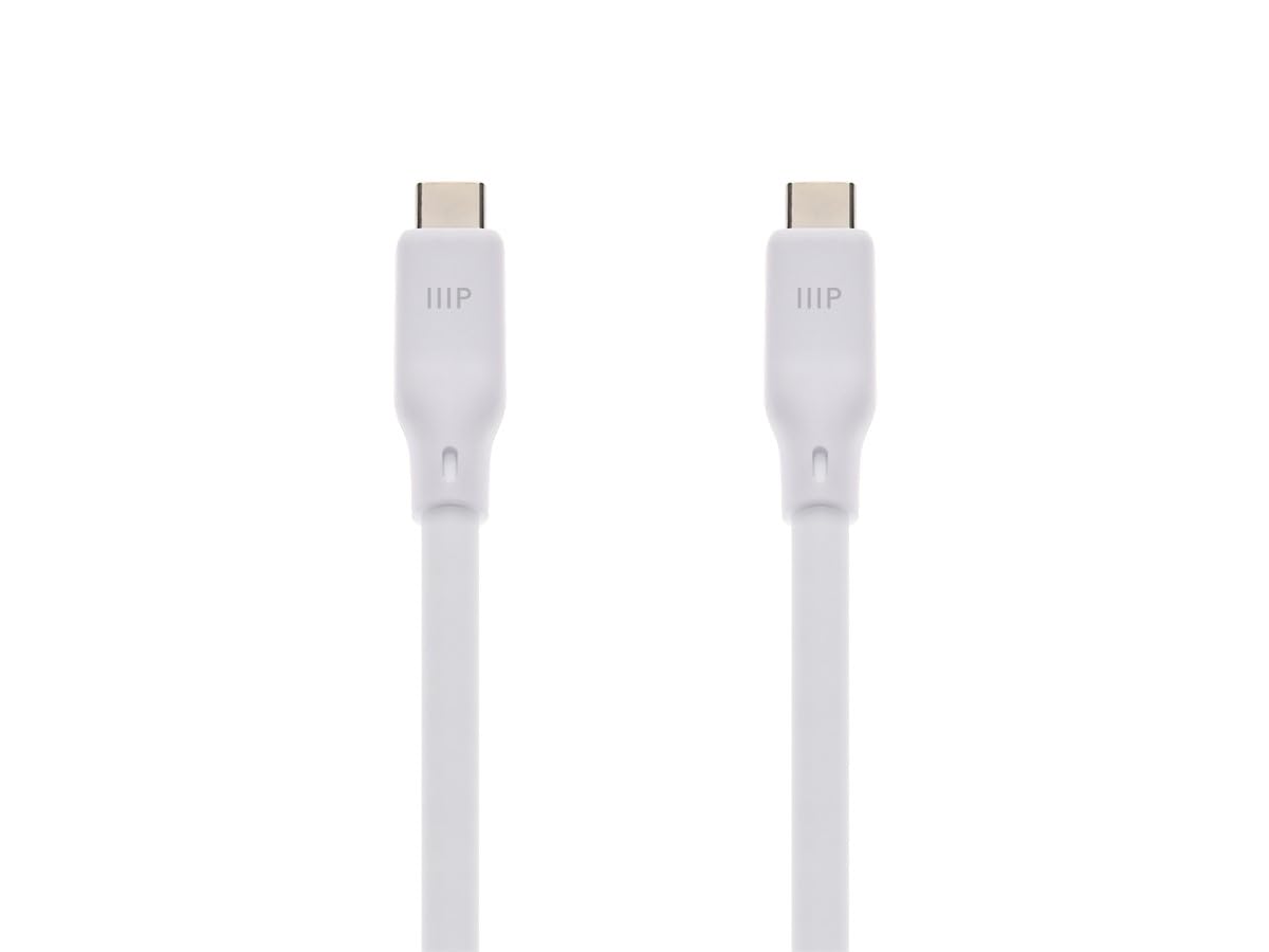 Monoprice USB4 Gen 2 Silicone Cable 6ft White