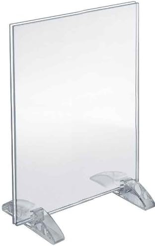 Azar Displays Dual-Stand Vertical/Horizontal Acrylic Sign Holders
