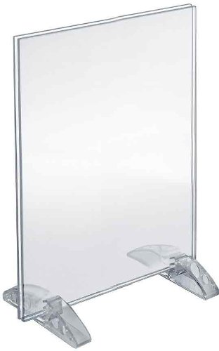 Azar Displays Dual-Stand Vertical/Horizontal Acrylic Sign Holders