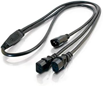 C2G Power Splitter Cord (Power Squid), 16 AWG, Black