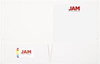 JAM PAPER Laminated Two-Pocket Glossy Presentation Folders - Letter Size