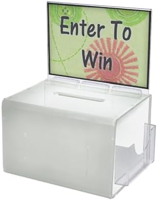 AZAR DISPLAYS Suggestion/Lottery Box with Lock and Sign Frame