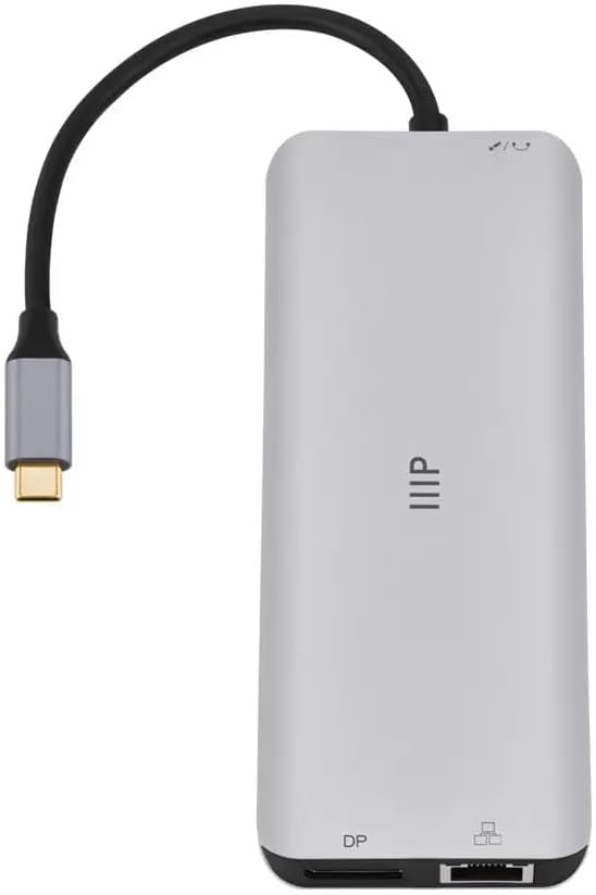 Monoprice 13-in-1 Dual-HDMI + DisplayPort Multi-Stream Transport (MST) Triple Monitor Docking Station - 4K, 5Gbps USB