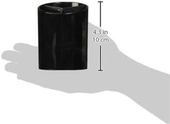 Business Source Large 3-Compartment Plastic Pencil Cup, 3inH x 3inW x 4.1inD, Plastic, Black