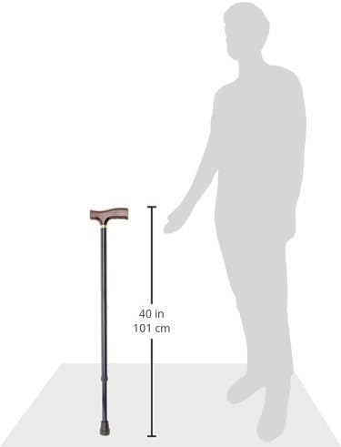 DMI Lightweight Aluminum Adjustable Walking Cane with Derby-Top Handle