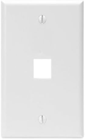 WP-1P-WHT 1Port Wall Plate, Single Gang, White