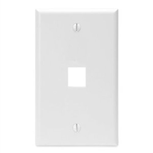 WP-1P-WHT 1Port Wall Plate, Single Gang, White