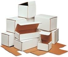 Partners Brand Corrugated Mailers 9in x 5in x 3in, White, Bundle of 50