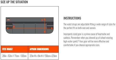 Arsenal 5706 Canvas Waist Tool Apron with 13 Pockets, Gray