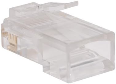 TRIPP LITE 100 Pack RJ45 Plugs Round Solid Stranded Conductor 4-Pair Cat5e Cable (N030-100),Multicolor