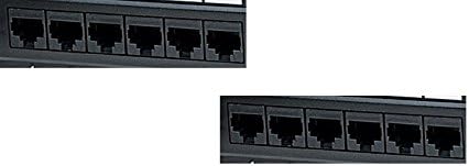 Intellinet 24 Port Cat5e Network Patch Panel Wall Mount– 1U Rack Height