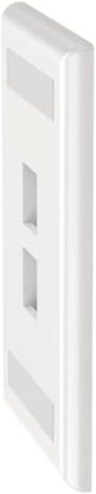 Panduit NK2FWHY 1-Gang 2-Port Faceplate with Label, White