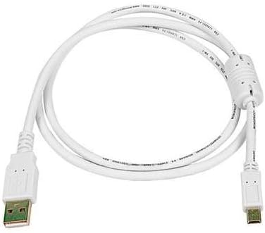 Monoprice 1.5-Feet USB 2.0 A Male to Mini-B 5pin Male 28/24AWG Cable with Ferrite Core (Gold Plated) (105446),Black