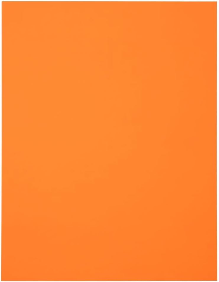 LUX Open-End 10in x 13in Envelopes, Peel & Press Closure, Mandarin Orange, Pack Of 50