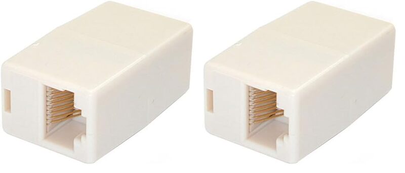 StarTech.com Cat5e RJ45 Modular Inline Coupler - Ethernet Coupler (Pack of 2) 1 Count (Pack of 2)