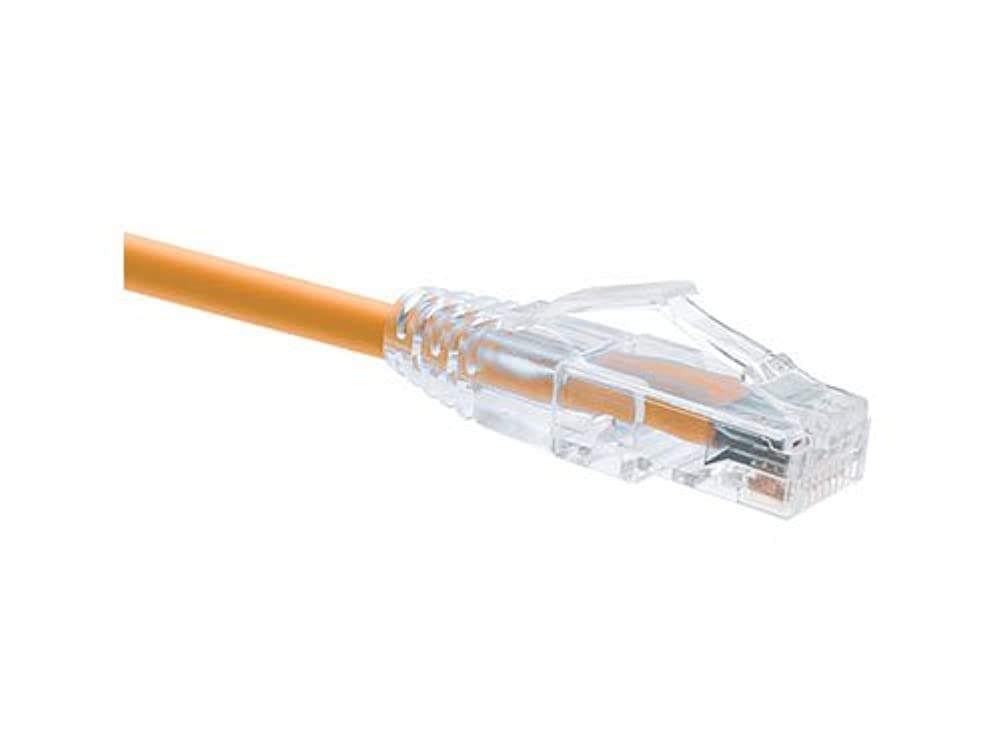 Oncore Clearfit CAT6 Patch Cable, Orange, Snagless, 8FT