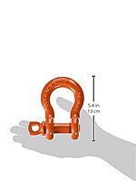 CM M652P Super Strong Anchor Shackle with Orange Powder Coated Screw Pin, 6-1/2 Ton Work Load Limit, 3/4" Size