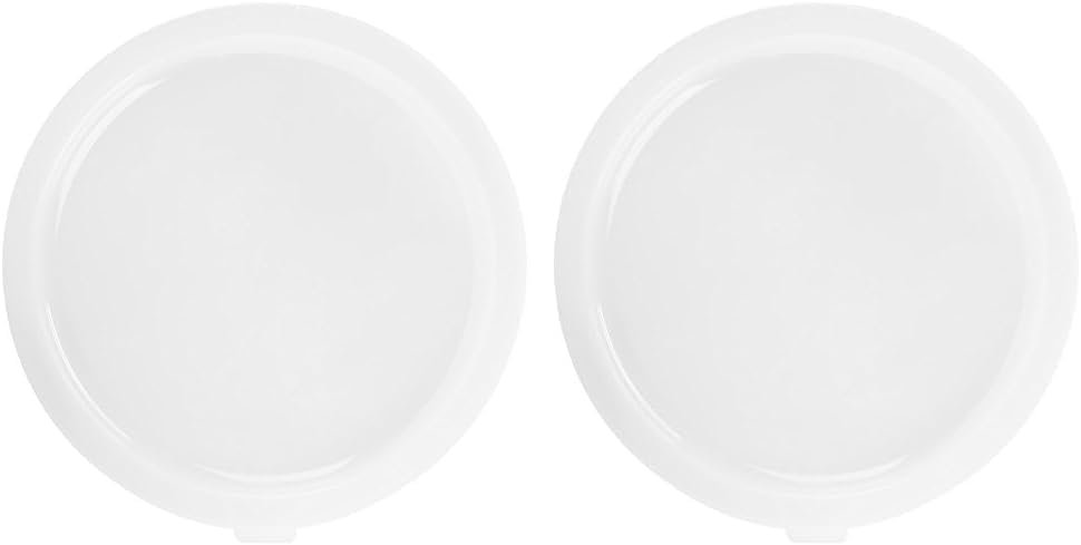 Cambro RFSC2148 Round Cover (for 2 and 4-Quart Storage Containers, Polyethylene, White) (Pack of 2) 1 Count (Pack of 2)