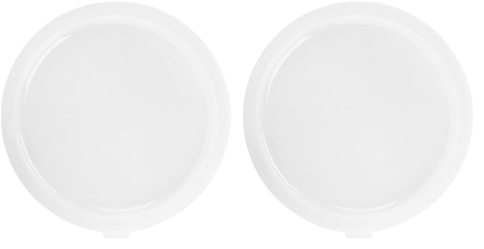 Cambro RFSC2148 Round Cover (for 2 and 4-Quart Storage Containers, Polyethylene, White) (Pack of 2) 1 Count (Pack of 2)