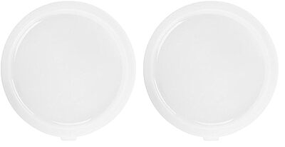 Cambro RFSC2148 Round Cover (for 2 and 4-Quart Storage Containers, Polyethylene, White) (Pack of 2) 1 Count (Pack of 2)
