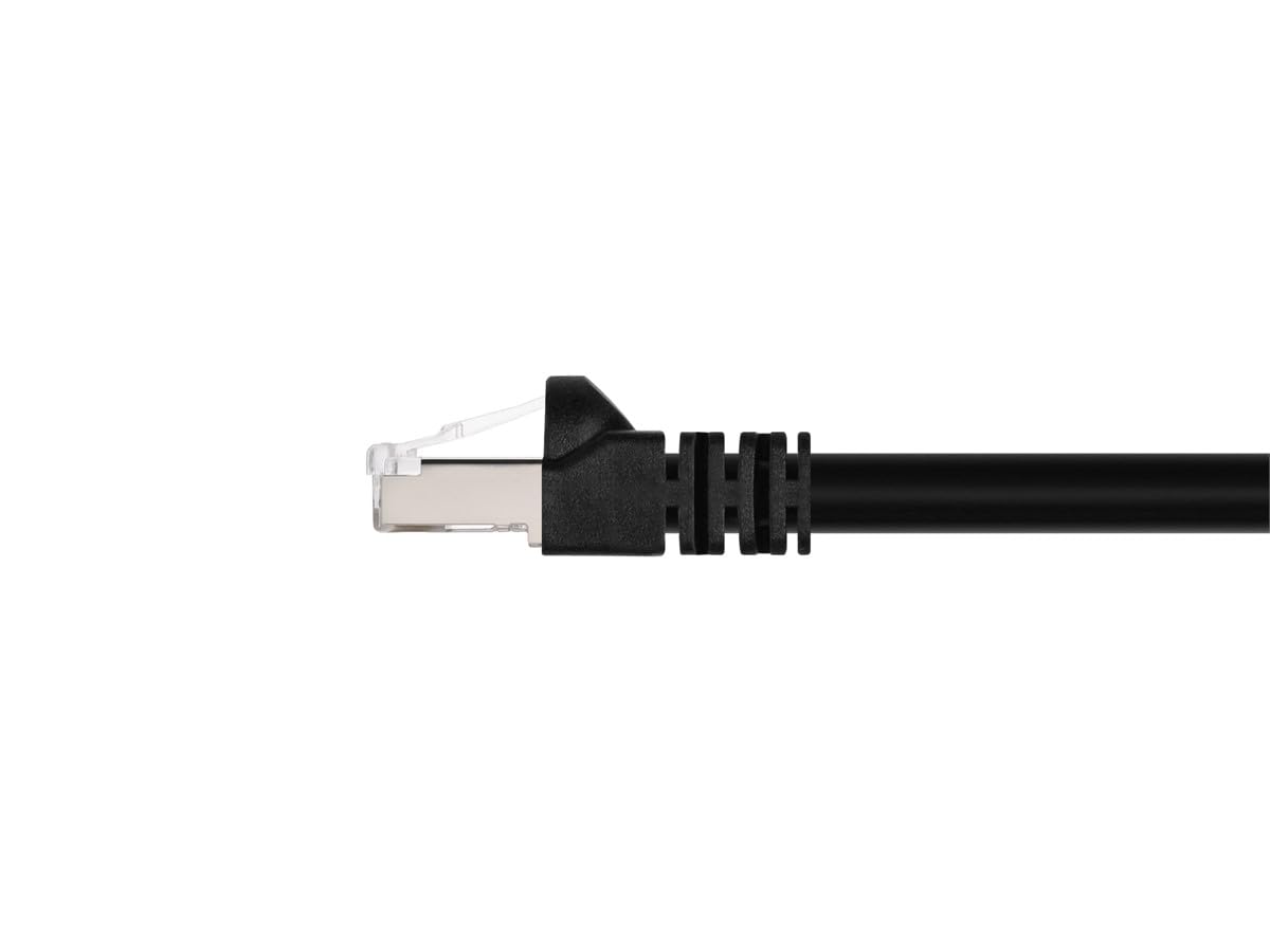 Monoprice Cat6A Shielded (S/FTP) Ethernet Patch Cable - 26AWG Pure Bare Copper Snagless RJ45 Fullboot