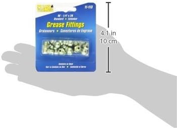 LubriMatic 11-113 Grease Fittings - 1/4"-28 90 Degree Angle - Pack of 10