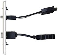 Legrand - C2G Single Gang Pass Through with HDMI and USB Wall Plate for in Wall Cable Management