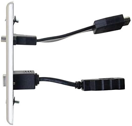 Legrand - C2G Single Gang Pass Through with HDMI and USB Wall Plate for in Wall Cable Management