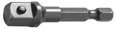 Socket Adapter, 1/4" Male Hex, 3/8" Square