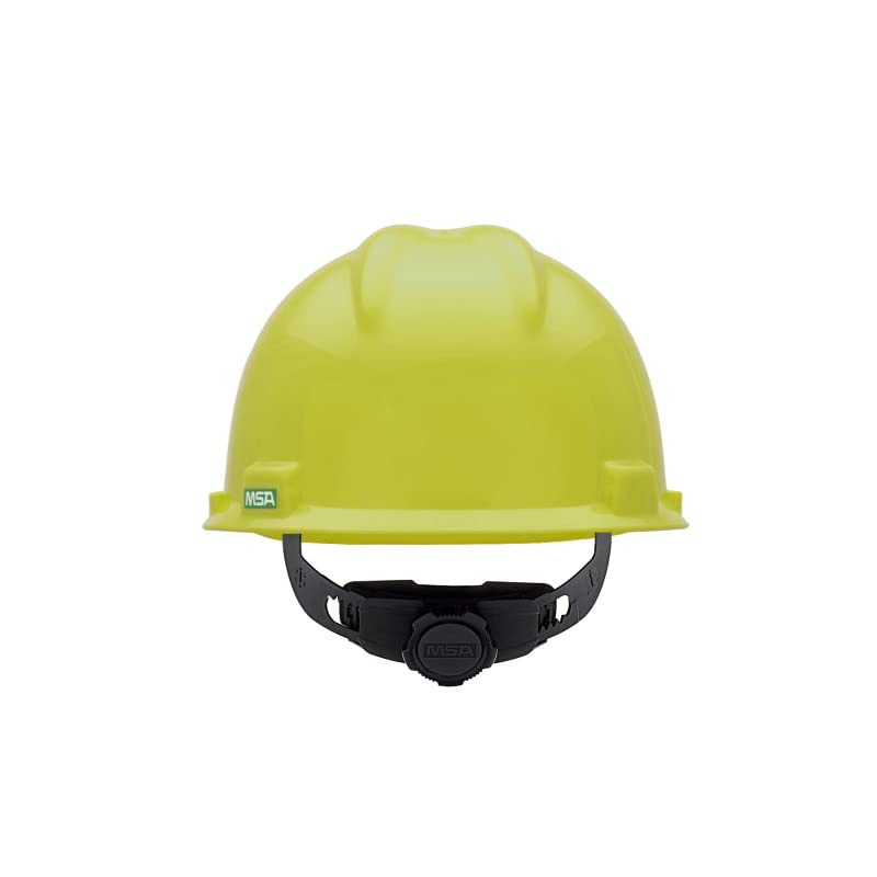 MSA 10061512 V-Gard Cap Style Safety Hard Hat With Fas-Trac III Ratchet Suspension | Polyethylene Shell