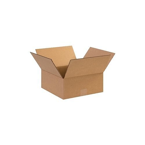 Partners Brand Flat Corrugated Boxes, 12in x 12in x 5in, Kraft, Pack Of 25