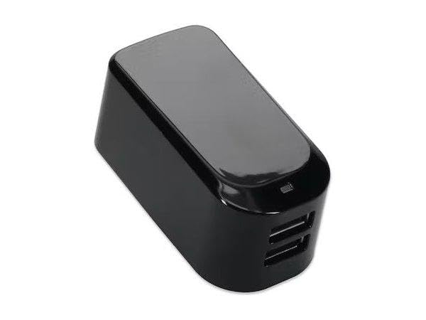 ADDON DUAL-PORT NEMA 1-15P MALE TO 2XUSB 2.0 (A) FEMALE 5V AT 2.1A WALL CHARGER