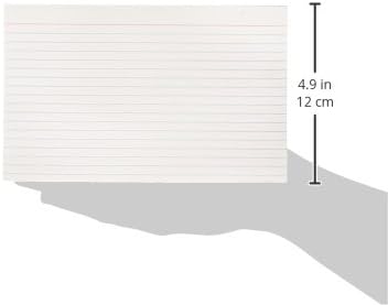 BUSINESS SOURCE Ruled Index Cards, 72 lb, 100/Pack, White