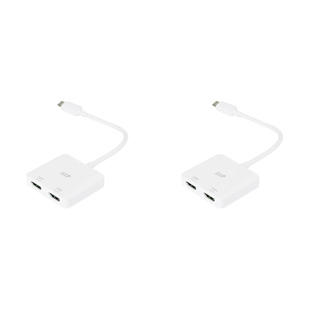 Monoprice USB-C to Dual 4K HDMI Adapter (Dual 4K@60Hz) for Samsung Galaxy S9/S9+, MacBook Air2020-2018