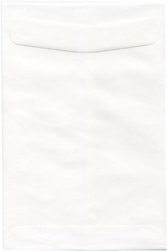 JAM Paper Open-End 6in x 9in Catalog Envelopes, Gummed Seal, White, Pack Of 25 Envelopes