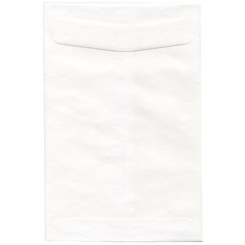 JAM Paper Open-End 6in x 9in Catalog Envelopes, Gummed Seal, White, Pack Of 25 Envelopes
