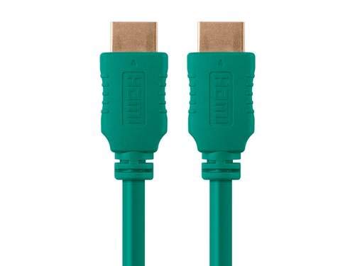 Monoprice 6ft 28AWG High Speed HDMI Cable w/Ferrite Cores - Green 1 Pack