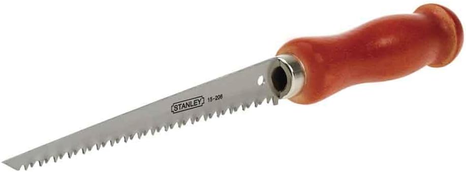 STANLEY Hand Saw, Jab Saw, Wood Handle, 6-Inch (15-206)