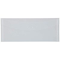 JAM PAPER Plastic Envelopes with Tuck Flap Closure - Clear