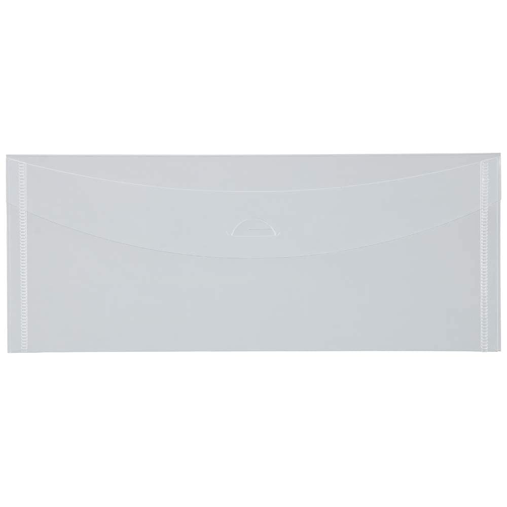JAM PAPER Plastic Envelopes with Tuck Flap Closure - Clear