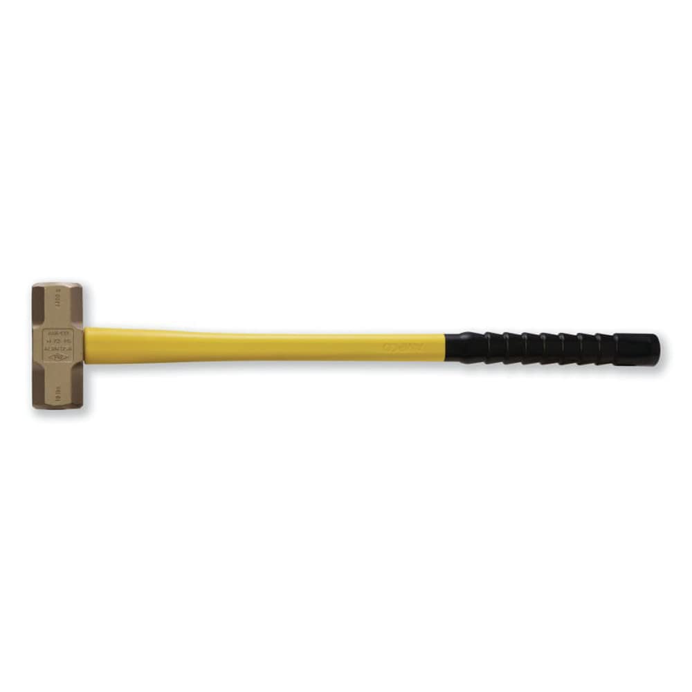 Ampco Safety Tools H-69FG Sledge Hammer, Non-Sparking, Non-Magnetic, Corrosion Resistant, 3 lb, 15" OAL