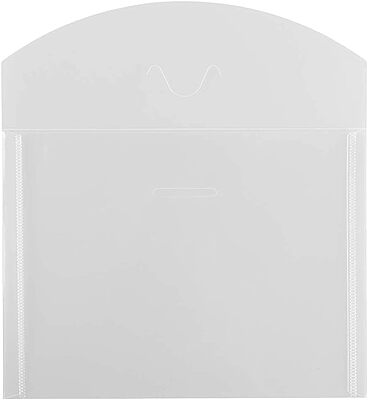 JAM PAPER Plastic Envelopes with Tuck Flap Closure - Clear