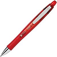 Office Depot Brand Super Comfort Grip Retractable Ballpoint Pens, Medium Point, 1.0 Mm, Red Barrels, Red Ink, Pack of 12