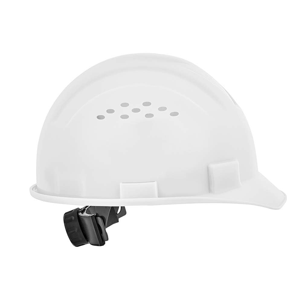 Jackson Safety Advantage Front Brim Hard Hat, Vented, 4-pt. Ratchet Suspension, White, 20220