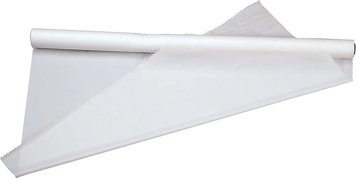 Tablemate I4010WH Table Set Plastic Banquet Roll, Table Cover, 40" x 100ft, White
