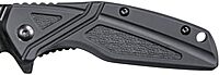 Smith & Wesson SW1101 6.89in Stainless Steel Folding Knife with 3in Drop Point Blade and Rubberized Handle for Outdoor, Tactical, Survival and EDC